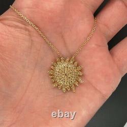 Roberto Coin 18k Yellow Gold Diamond Sunflower Pendant New $4899