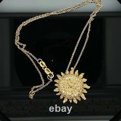 Roberto Coin 18k Yellow Gold Diamond Sunflower Pendant New $4899