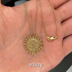 Roberto Coin 18k Yellow Gold Diamond Sunflower Pendant New $4899