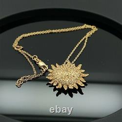 Roberto Coin 18k Yellow Gold Diamond Sunflower Pendant New $4899