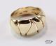 Roberto Coin 18k Yellow Gold Heavy Wide Band Ring Sz 6.5/t53/uk-n