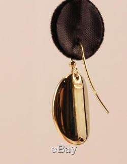 Roberto Coin 18k Yellow Gold High Polish Oval Wavy Shape Drop Dangle Earrings