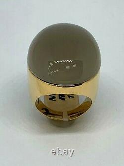 Roberto Coin 18k Yellow Gold Large 30mm Chrystal & Mother Of Pearl Coctail Ring