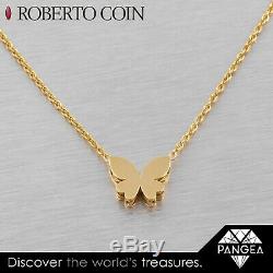 Roberto Coin 18k Yellow Gold Mariposa Butterfly Necklace 6.8 grams 16.25 RARE