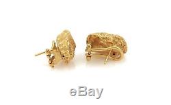 Roberto Coin 18k Yellow Gold Nugget Style Post Clip Earrings