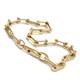 Roberto Coin 18k Yellow Gold Paperclip & Beaded-end Link Bracelet Ruby Clasp 8g