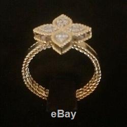 Roberto Coin 18k Yellow Gold Princess Flower Diamond Ring 6.5