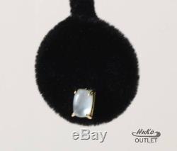 Roberto Coin 18k Yellow Gold Quartz Cabochon Mop Small Oval Stud Earrings