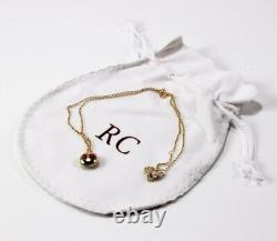 Roberto Coin 18k Yellow Gold Red Enamel Falling In Love Emoji Necklace Pendant