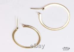 Roberto Coin 18k Yellow Gold Round Circle Flat 1.5 Inch Hoop Earrings