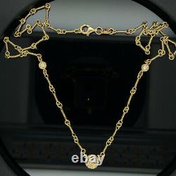 Roberto Coin 18k Yellow Gold Vintage Diamond Necklace 1/3ctw New $4200