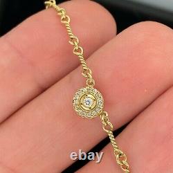 Roberto Coin 18k Yellow Gold Vintage Diamond Necklace 1/3ctw New $4200