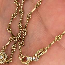 Roberto Coin 18k Yellow Gold Vintage Diamond Necklace 1/3ctw New $4200