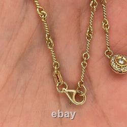 Roberto Coin 18k Yellow Gold Vintage Diamond Necklace 1/3ctw New $4200