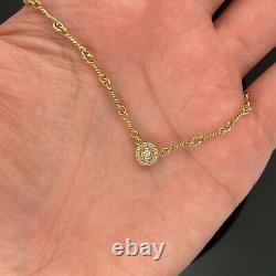 Roberto Coin 18k Yellow Gold Vintage Diamond Necklace 1/3ctw New $4200