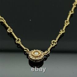 Roberto Coin 18k Yellow Gold Vintage Diamond Necklace 1/3ctw New $4200