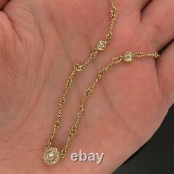 Roberto Coin 18k Yellow Gold Vintage Diamond Necklace 1/3ctw New $4200