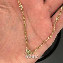 Roberto Coin 18k Yellow Gold Vintage Diamond Necklace 1/3ctw New $4200