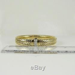 Roberto Coin 18k Yellowwhite Gold. 10tcw Small Pave Diamond Primavera Bracelet