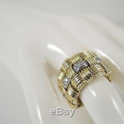 Roberto Coin 18k Yellowwhite Gold. 31tcw 3-row Diamond Appassionata Band Ring