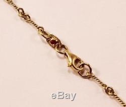 Roberto Coin 18k Yw Gold Dog Bone Chain 7-station Diamond Necklace 21 Inces Long