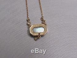Roberto Coin 18kt Rose Gold Mother of Pearl and Diamond Pendant with14kt Chain