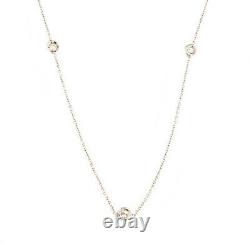 Roberto Coin 18kt White Gold Women's 5 Diamond by The Inch Station Necklace 18