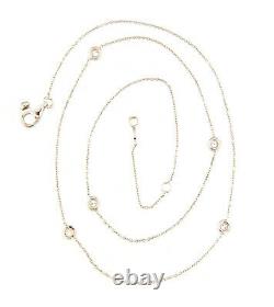 Roberto Coin 18kt White Gold Women's 5 Diamond by The Inch Station Necklace 18