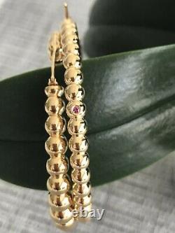 Roberto Coin 18kt Yellow Gold Bead like 2 Hoops