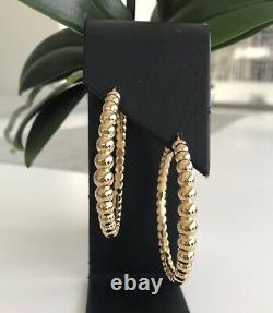 Roberto Coin 18kt Yellow Gold Bead like 2 Hoops