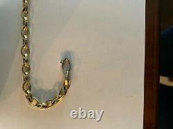 Roberto Coin 18kt Yellow Gold Link Bracelet 7.5 With Signature Ruby
