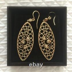 Roberto Coin 18kt yellow gold and diamond drop earrings BNIB