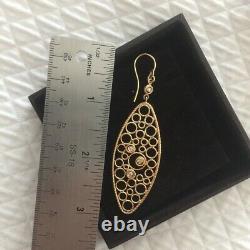 Roberto Coin 18kt yellow gold and diamond drop earrings BNIB