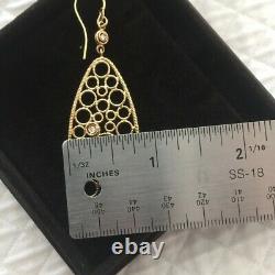 Roberto Coin 18kt yellow gold and diamond drop earrings BNIB