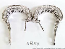 Roberto Coin 4.5ctw Diamond 4.5ct Sapphire 18K White Gold Earrings 34K Retail