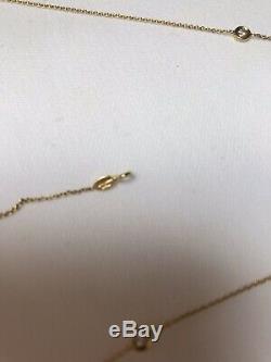 Roberto Coin 5 Diamonds By The Inch Station Necklace 18K Yellow Gold 18KT 17