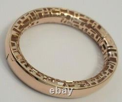 Roberto Coin 925 Rose Gold Plated Sterling Silver Cuff Bracelet Bangle