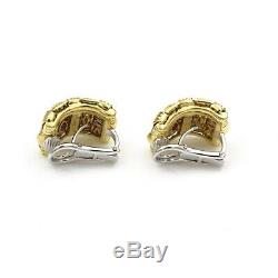 Roberto Coin Appassionata 18k Gold. 54 Ctw Diamond Omega Post Earrings #e-140