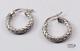 Roberto Coin Appassionata 18k White Gold Braided Small Round Hoop Earrings