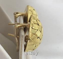 Roberto Coin Appassionata 18k Yellow Gold Woven Earrings Italy