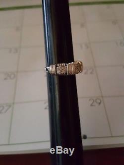 Roberto Coin Appassionata Basket Weave White gold and Diamond ring Size 5.25-5
