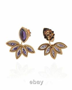 Roberto Coin Barocco 18k Rose And White Gold Amethyst Earrings 8882247AHERA