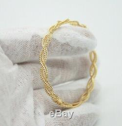 Roberto Coin Barocco 18k Yellow Gold 5mm Bangle Bracelet. Wrist Size 6