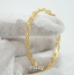 Roberto Coin Barocco 18k Yellow Gold 5mm Bangle Bracelet. Wrist Size 6