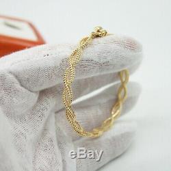 Roberto Coin Barocco 18k Yellow Gold 5mm Bangle Bracelet. Wrist Size 6