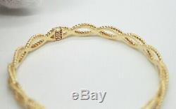 Roberto Coin Barocco 18k Yellow Gold 5mm Bangle Bracelet. Wrist Size 6