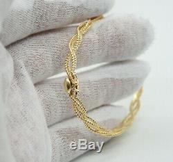 Roberto Coin Barocco 18k Yellow Gold 5mm Bangle Bracelet. Wrist Size 6