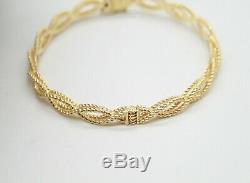 Roberto Coin Barocco 18k Yellow Gold 5mm Bangle Bracelet. Wrist Size 6