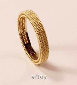 Roberto Coin Barocco 18k Yellow Gold Wedding Band Ring, Size 6.5/t54/uk-n