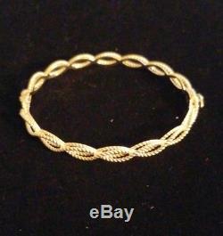 Roberto Coin Barocco Braided Twist Bangle Bracelet 18k Yellow Gold
